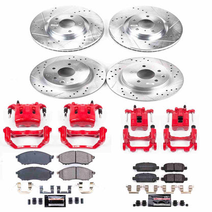 PowerStop Power Stop 18-19 Nissan 370Z Z23 Evolution Kit w/ Calipers - Front and Rear KC8060