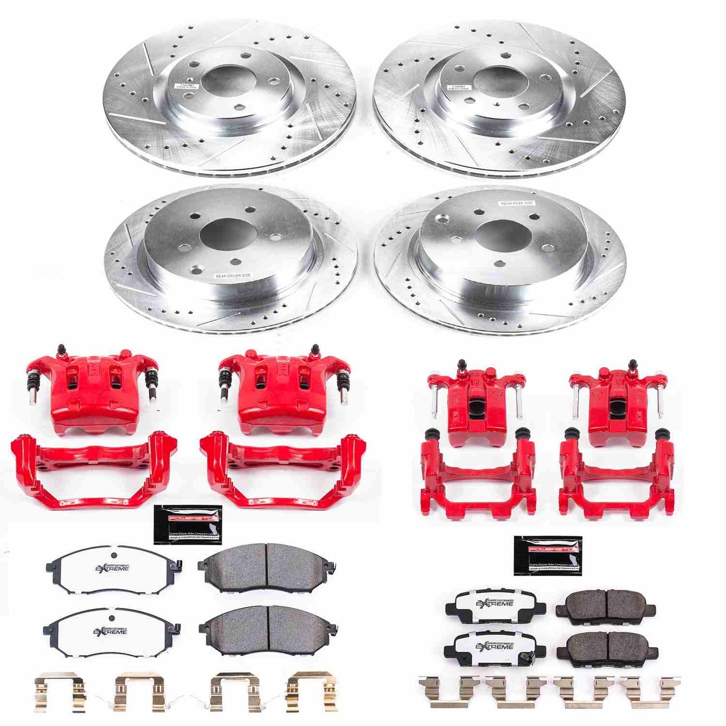 PowerStop Power Stop 18-19 Infiniti Q70 Z26 Street Kit w/ Calipers - Front and Rear KC8061-26