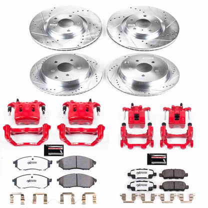 PowerStop Power Stop 18-19 Infiniti Q70 Z26 Street Kit w/ Calipers - Front and Rear KC8061-26