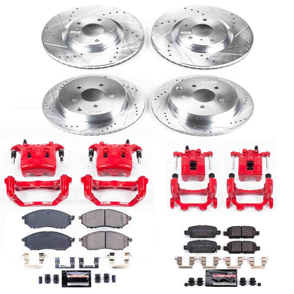 PowerStop Power Stop 18-19 Infiniti Q70 Z23 Evolution Kit w/ Calipers - Front and Rear KC8061
