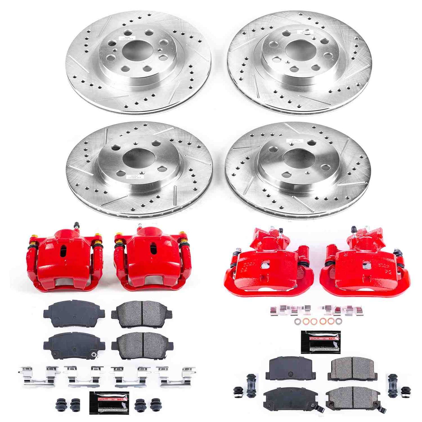 PowerStop Power Stop 00-02 Toyota MR2 Spyder Z23 Evolution Kit w/ Calipers - Front and Rear KC822
