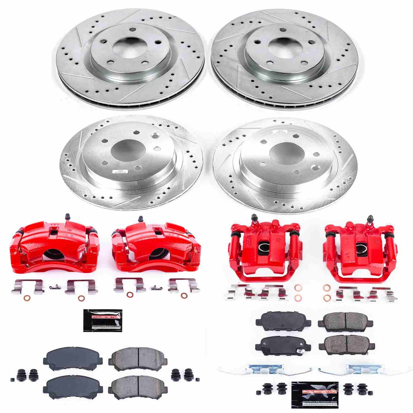 PowerStop Power Stop 08-14 Nissan Rogue Z23 Evolution Kit w/ Calipers - Front and Rear KC8268