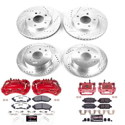 PowerStop Power Stop 11-14 Nissan Leaf Front & Rear Z23 Evolution Sport Brake Kit w/Calipers KC8272