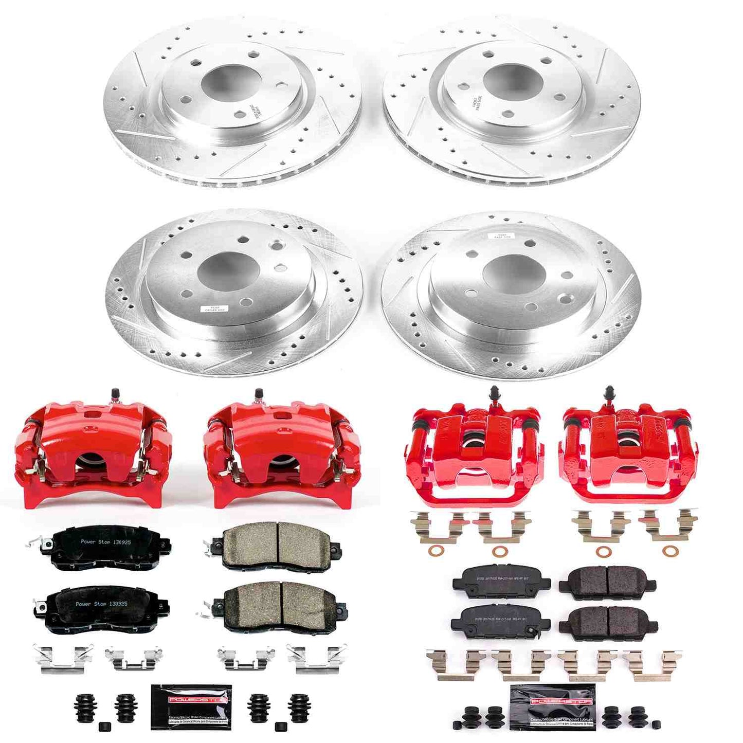 PowerStop Power Stop 14-17 Nissan Leaf Z23 Evolution Kit w/ Calipers - Front and Rear KC8288