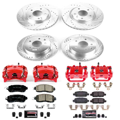 PowerStop Power Stop 14-17 Nissan Leaf Z23 Evolution Kit w/ Calipers - Front and Rear KC8288