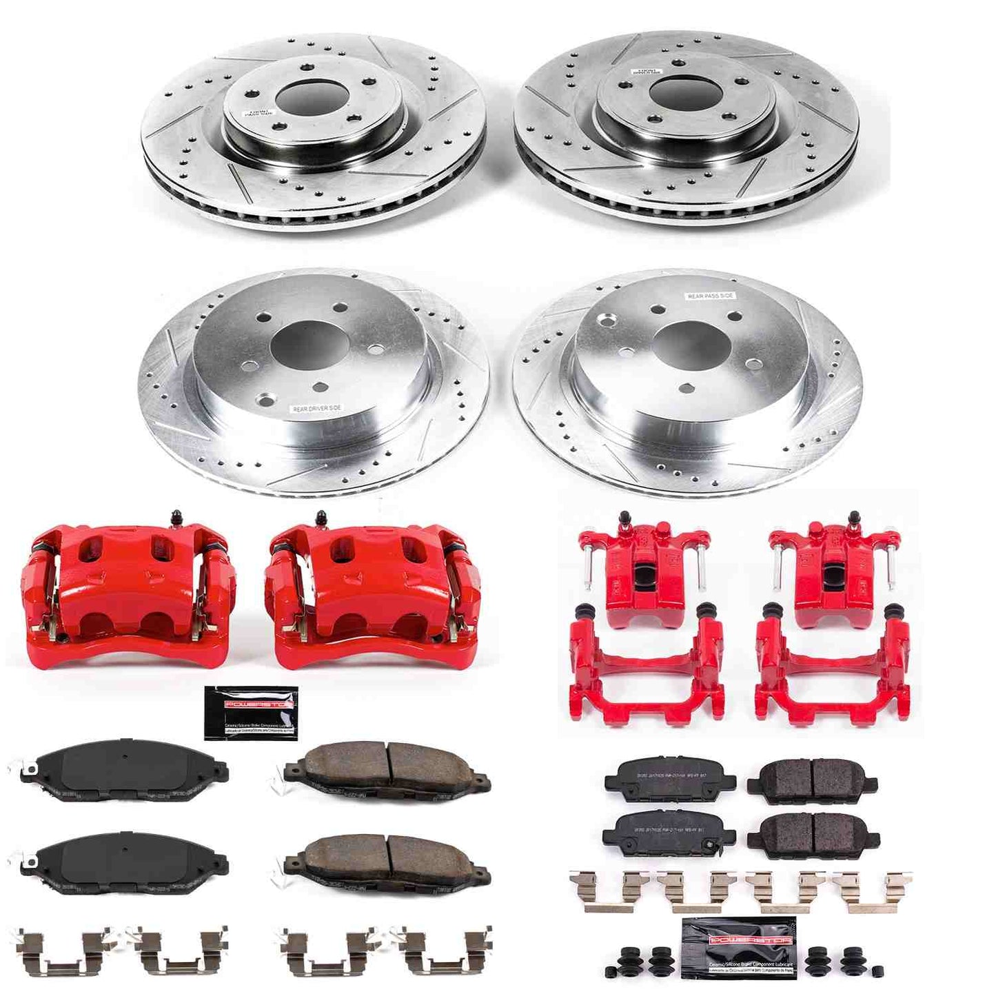 PowerStop Power Stop 2019 Infiniti QX60 Z23 Evolution Kit w/ Calipers - Front and Rear KC8347