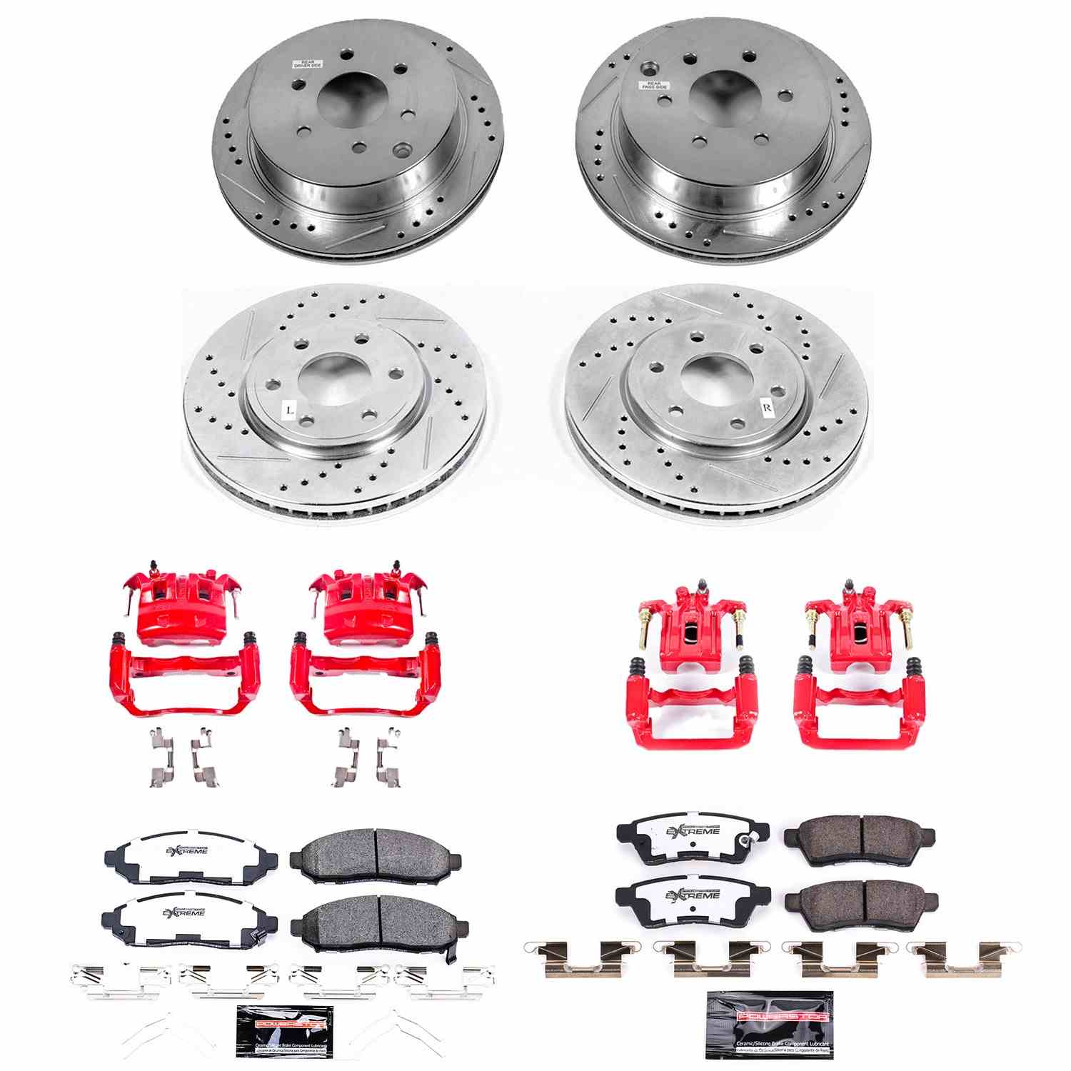 Power Stop 2019 Nissan Frontier Front & Rear Z36 Truck & Tow Brake Kit w/Calipers KC8357-36