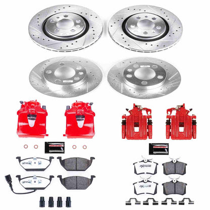 PowerStop Power Stop 06-00 Volkswagen Beetle Z26 Street Kit w/ Calipers - Front and Rear KC840A-26