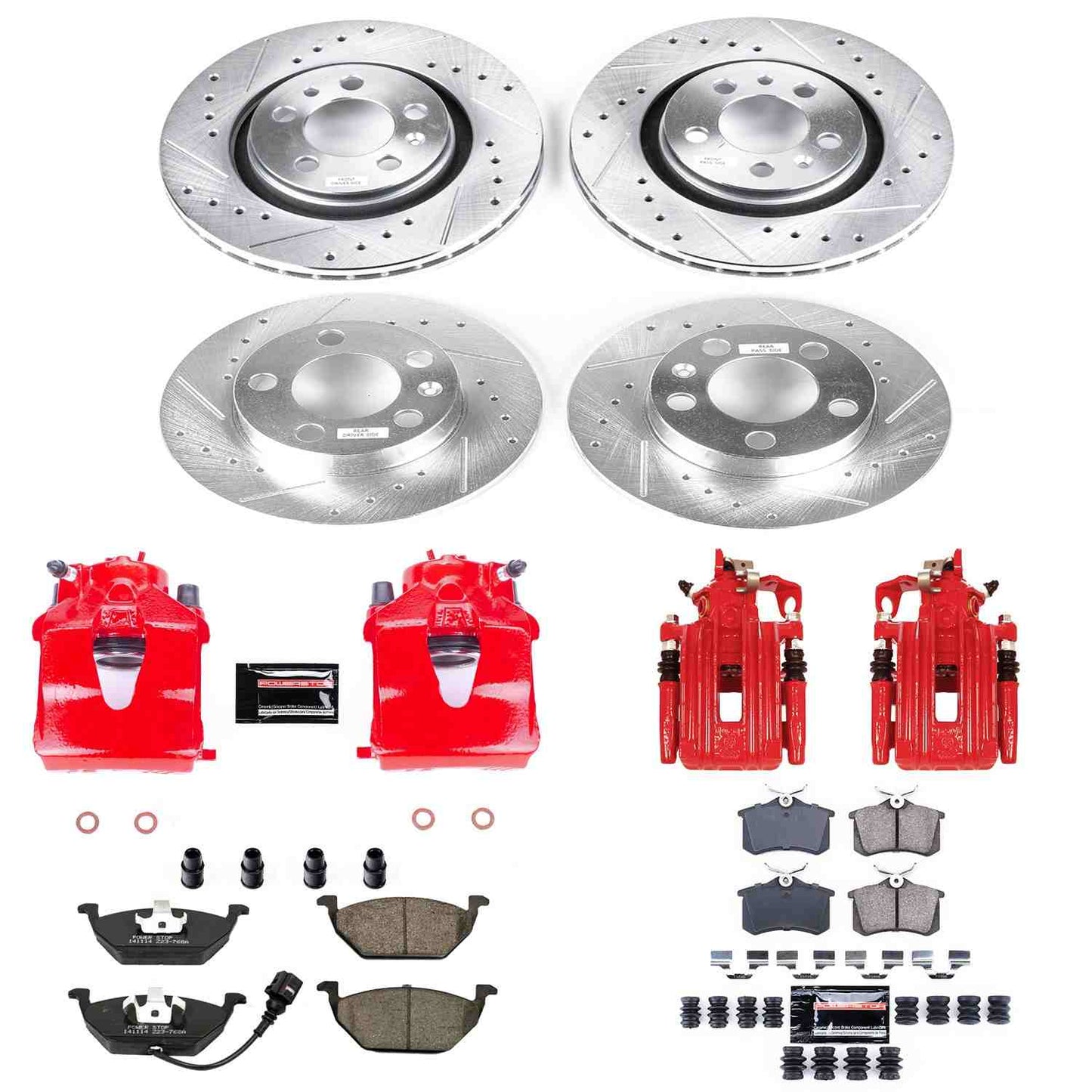 PowerStop Power Stop 00-06 Volkswagen Beetle Z23 Evolution Kit w/ Calipers - Front and Rear KC840A