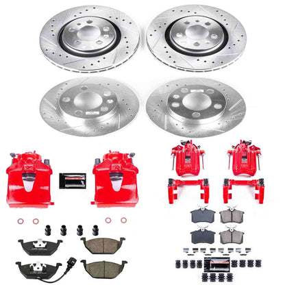 PowerStop Power Stop 01-05 Volkswagen Jetta Z23 Evolution Kit w/ Calipers - Front and Rear KC840B