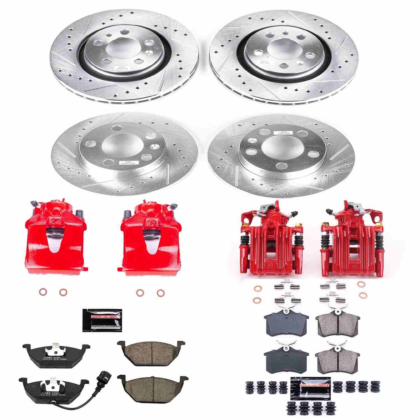 PowerStop Power Stop 1999 Volkswagen Beetle Z23 Evolution Kit w/ Calipers - Front and Rear KC840