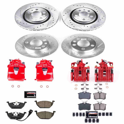 PowerStop Power Stop 1999 Volkswagen Beetle Z23 Evolution Kit w/ Calipers - Front and Rear KC840