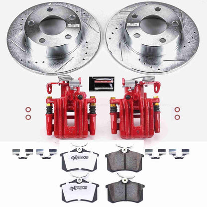 PowerStop Power Stop 98-01 Audi A6 Quattro Rear Z26 Street Warrior Brake Kit w/Calipers KC849-26