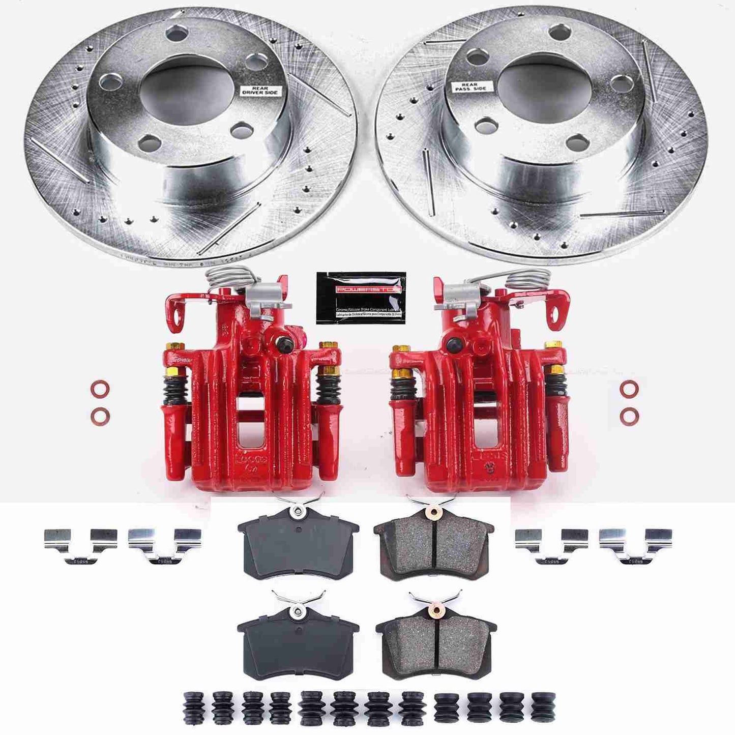 PowerStop Power Stop 98-01 Audi A6 Quattro Z23 Evolution Kit w/ Calipers - Rear KC849