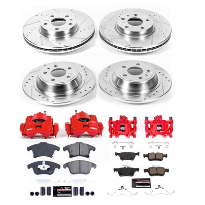 PowerStop Power Stop 17-20 Ford Fusion Front & Rear Z23 Evolution Kit w/Calipers KC8532