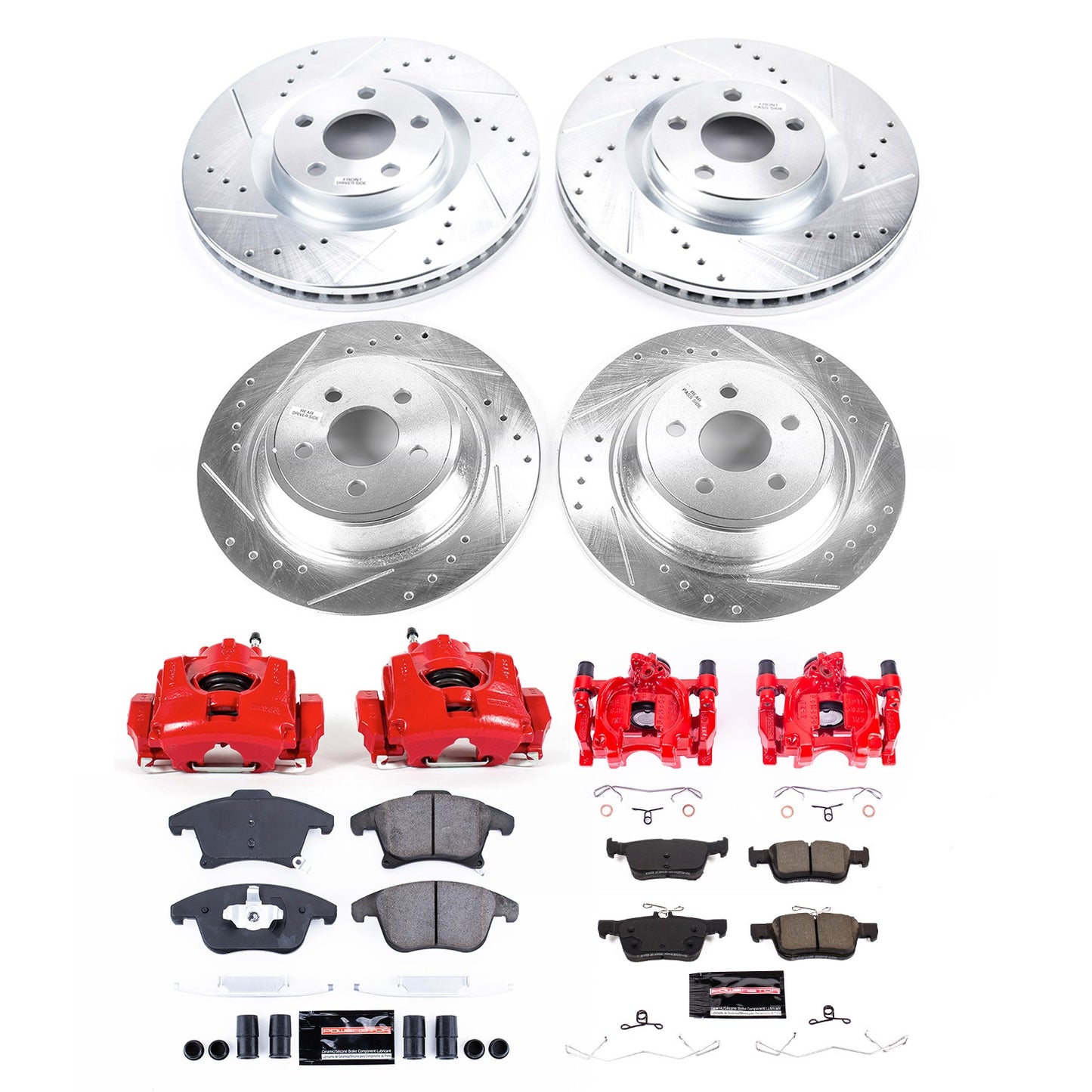 PowerStop Power Stop 19-20 Ford Police Responder Hybrid Front & Rear Z23 Evolution Kit w/Calipers KC8541