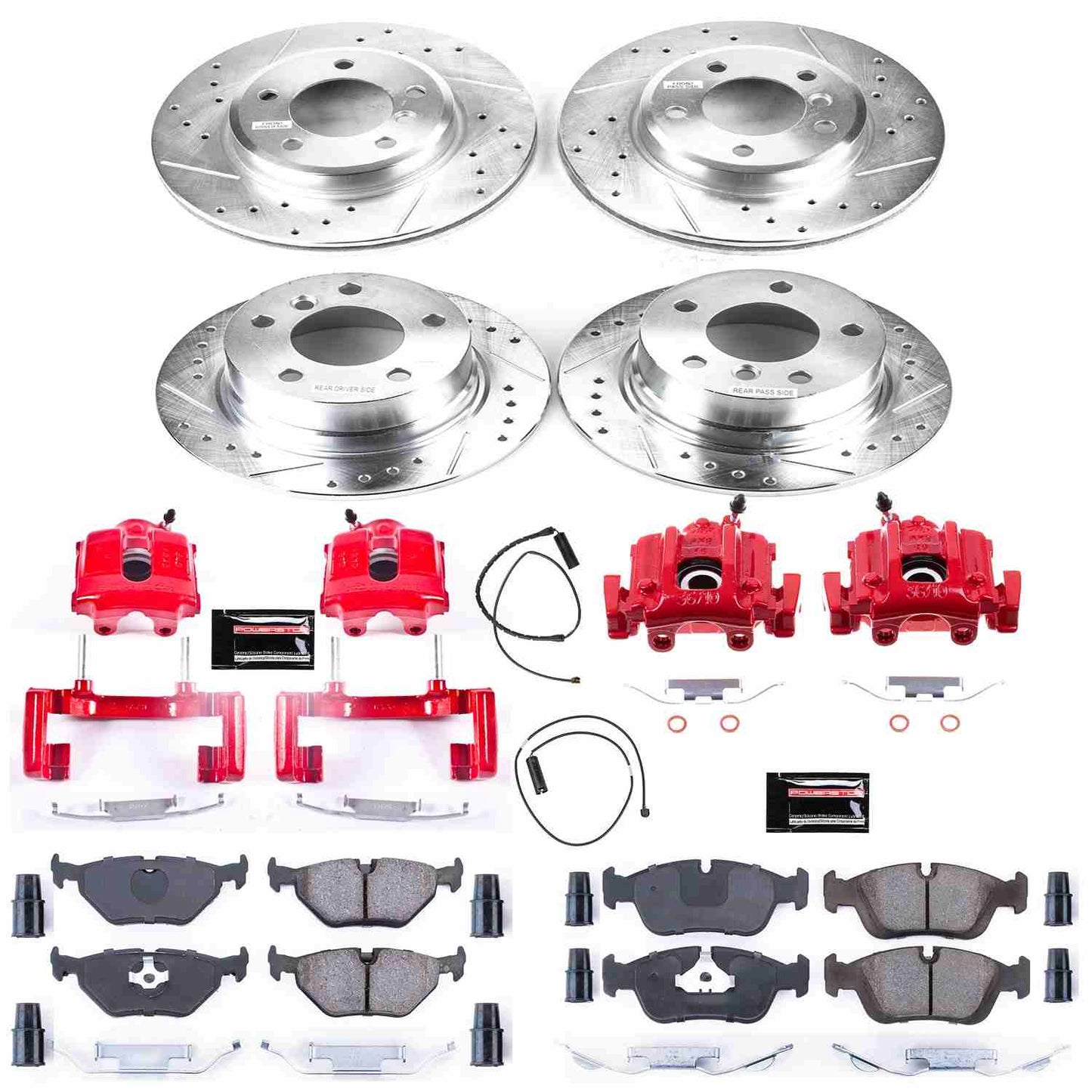 PowerStop Power Stop 01-02 BMW Z3 Z23 Evolution Kit w/ Calipers - Front and Rear KC870