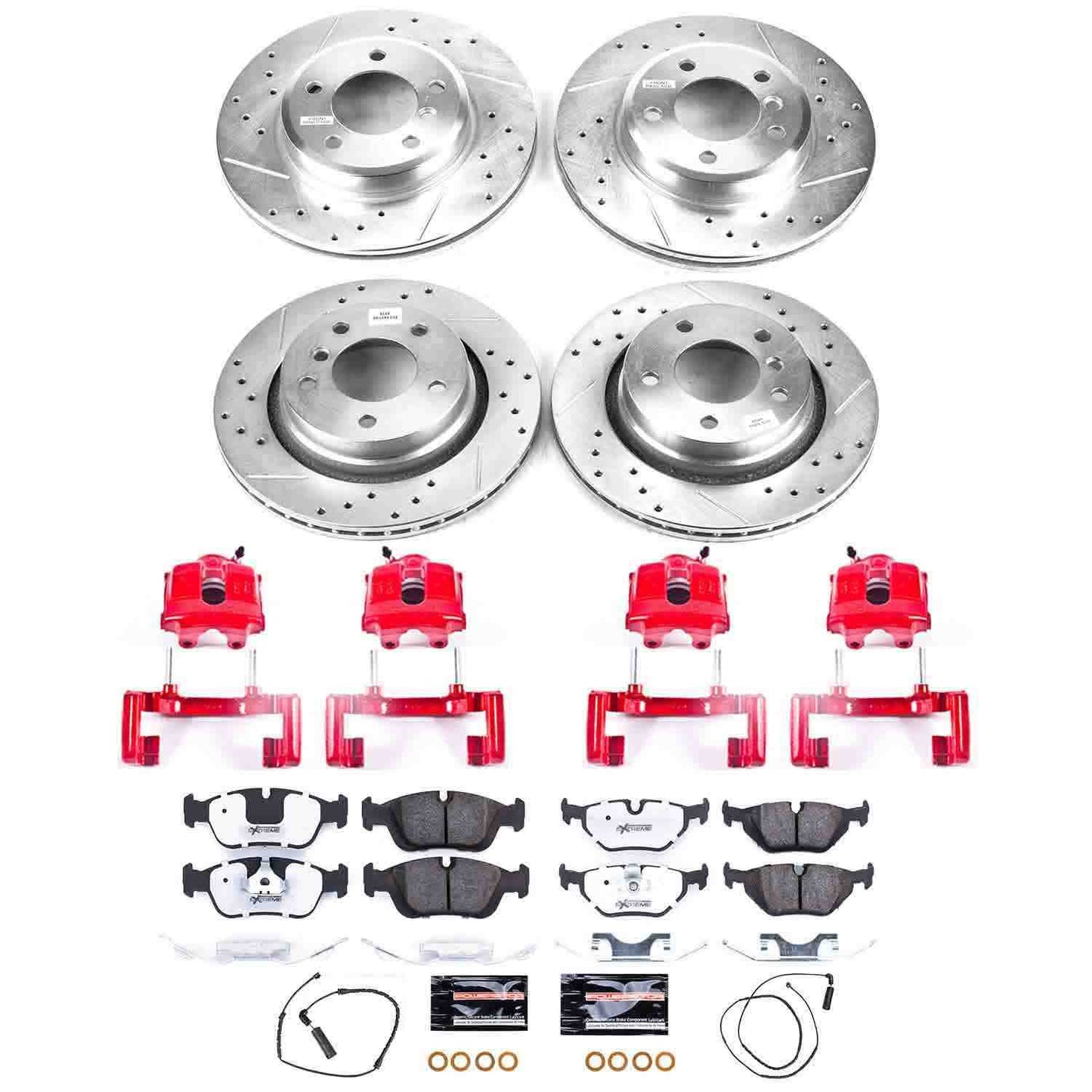 PowerStop Power Stop 2000 BMW 323i Z26 Street Kit w/ Calipers - Front and Rear KC871-26
