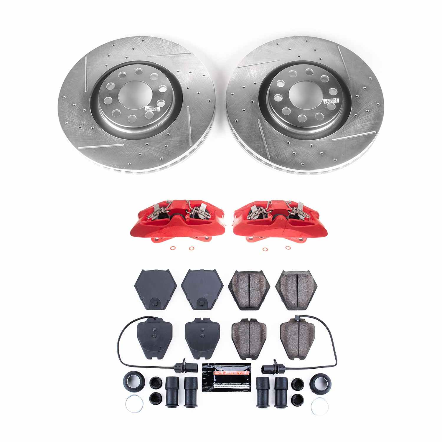 Power Stop 00-02 Audi S4 Front Z23 Evolution Sport Brake Kit w/Calipers KC886