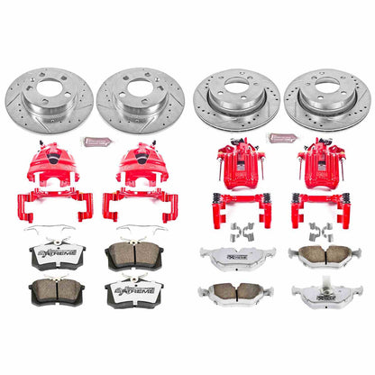 PowerStop Power Stop 01-05 Volkswagen Jetta Z26 Street Kit w/ Calipers - Front and Rear KC899-26