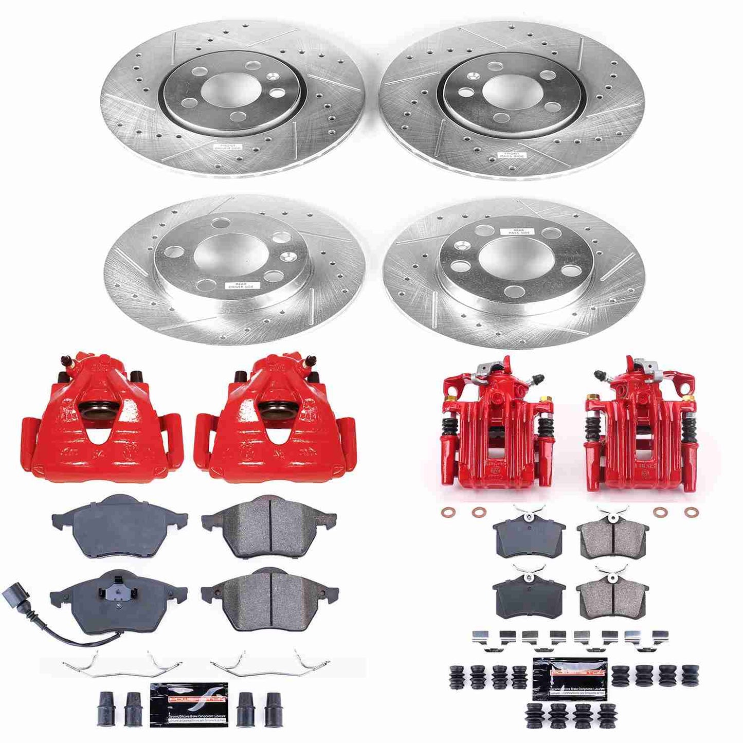 PowerStop Power Stop 1999 Volkswagen Beetle Z23 Evolution Kit w/ Calipers - Front and Rear KC899A