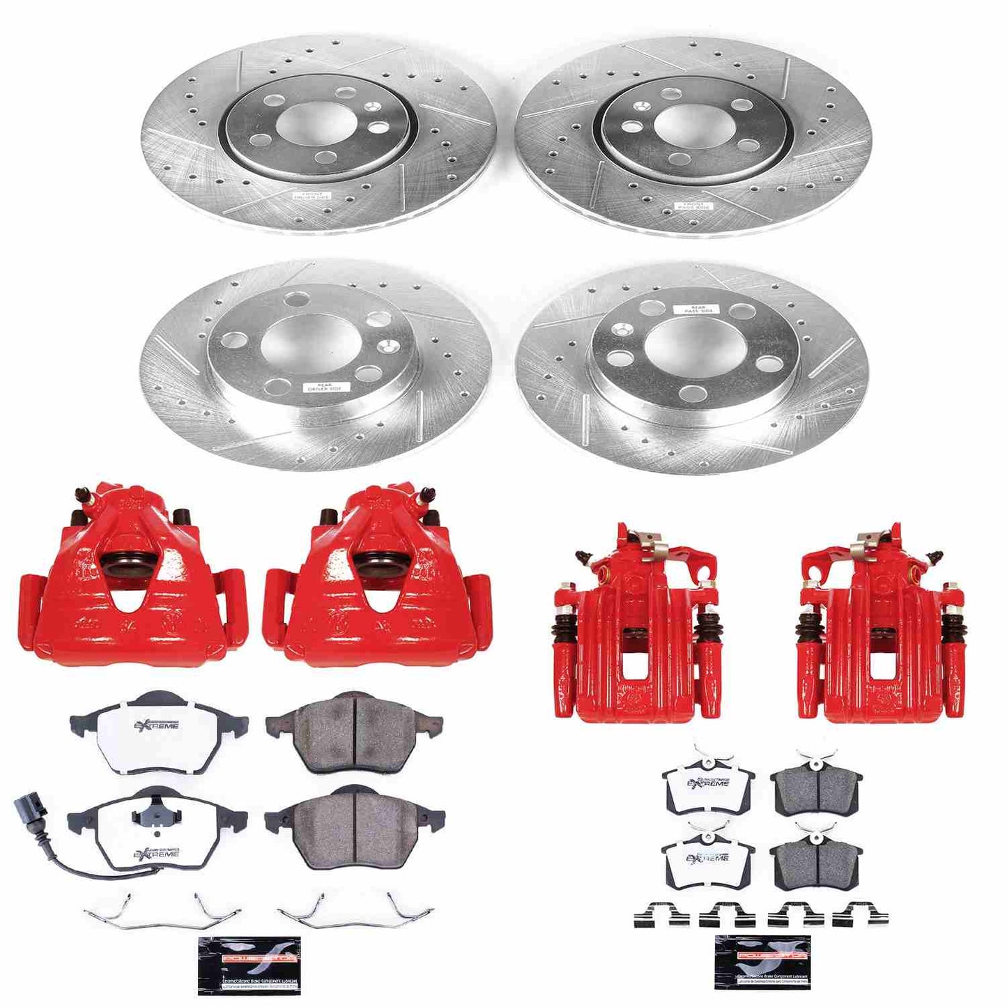 PowerStop Power Stop 00-10 Volkswagen Beetle Z26 Street Kit w/ Calipers - Front and Rear KC899B-26