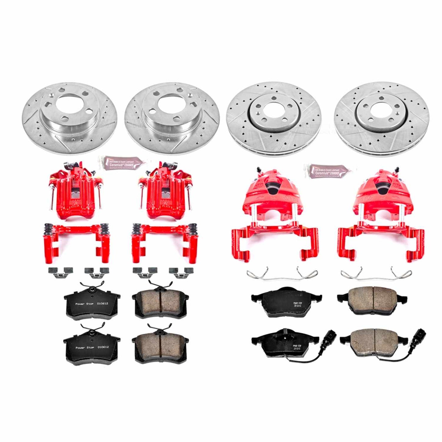 PowerStop Power Stop 01-05 Volkswagen Jetta Z23 Evolution Kit w/ Calipers - Front and Rear KC899