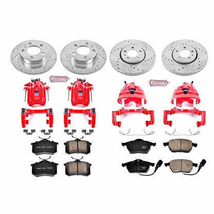PowerStop Power Stop 01-05 Volkswagen Jetta Z23 Evolution Kit w/ Calipers - Front and Rear KC899
