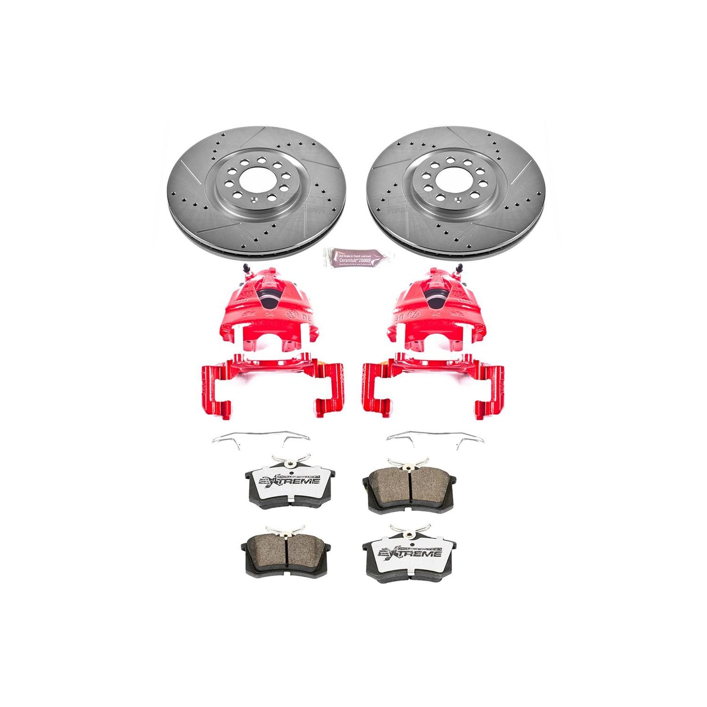 PowerStop Power Stop 02-04 Volkswagen Golf Front Z26 Street Warrior Brake Kit w/Calipers KC914-26