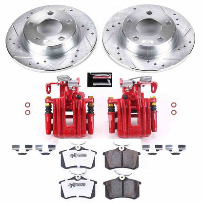 PowerStop Power Stop 98-04 Audi A6 Quattro Rear Z26 Street Warrior Brake Kit w/Calipers KC941-26