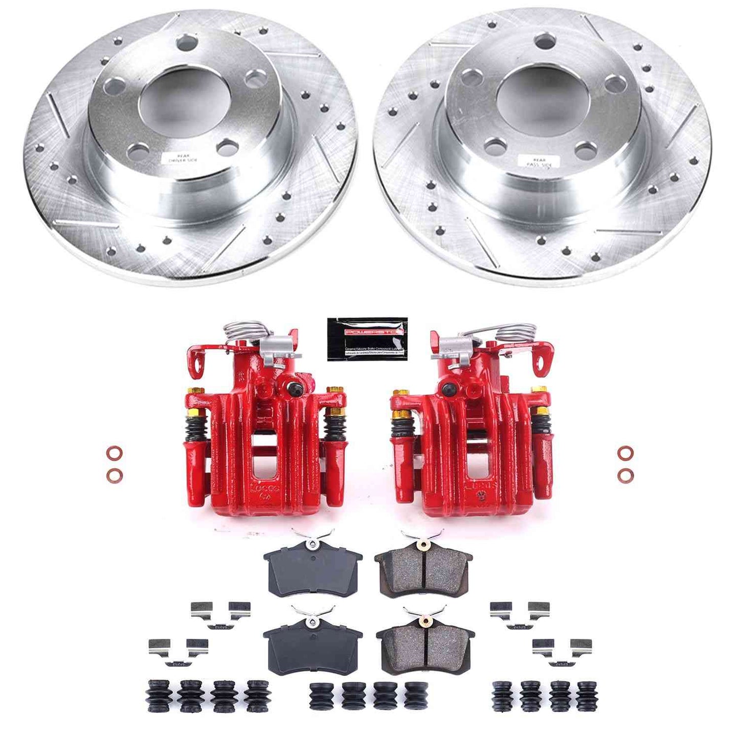 PowerStop Power Stop 98-04 Audi A6 Quattro Z23 Evolution Kit w/ Calipers - Rear KC941