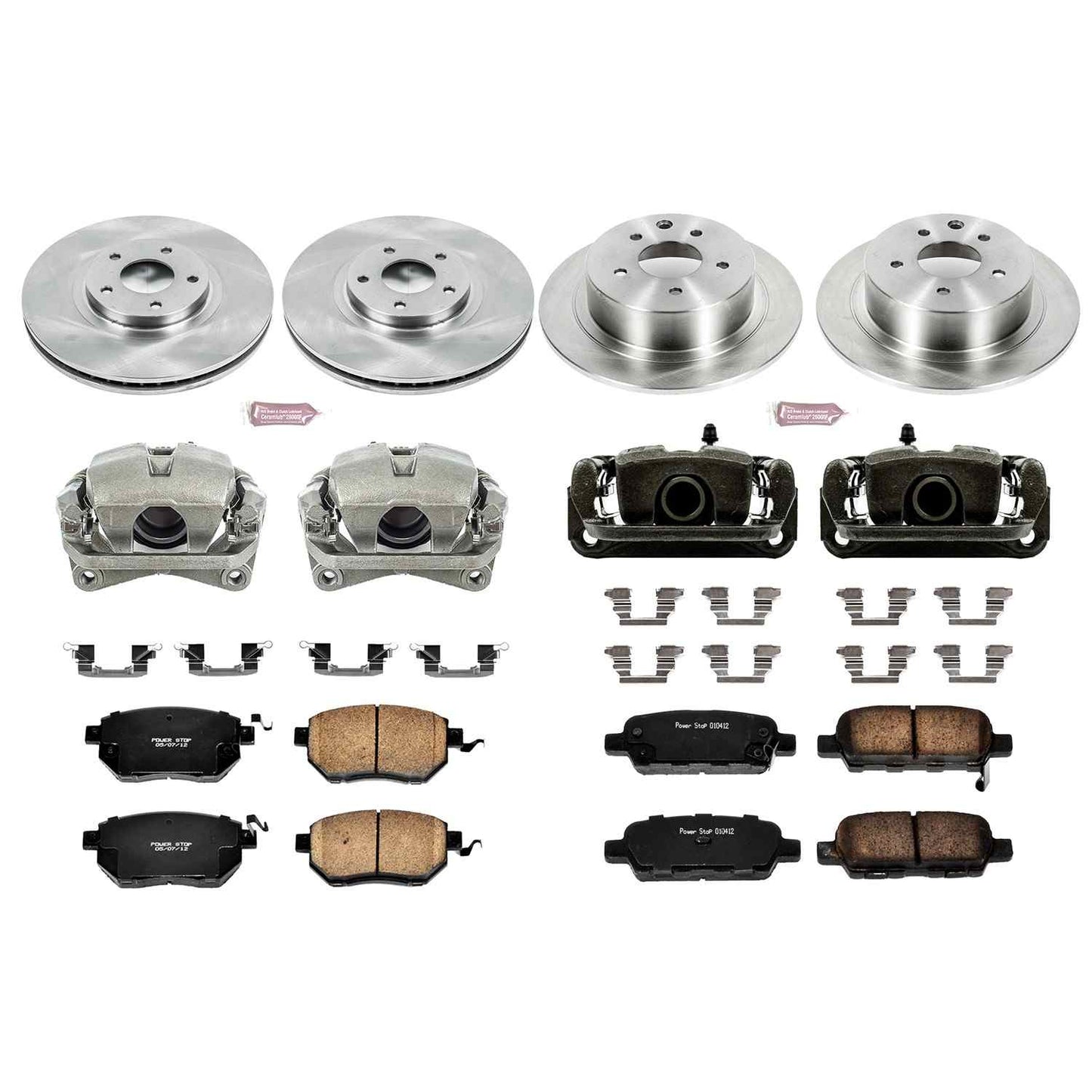 PowerStop Power Stop 05-06 Nissan Altima Autospecialty Kit w/ Calipers - Front and Rear KCOE092