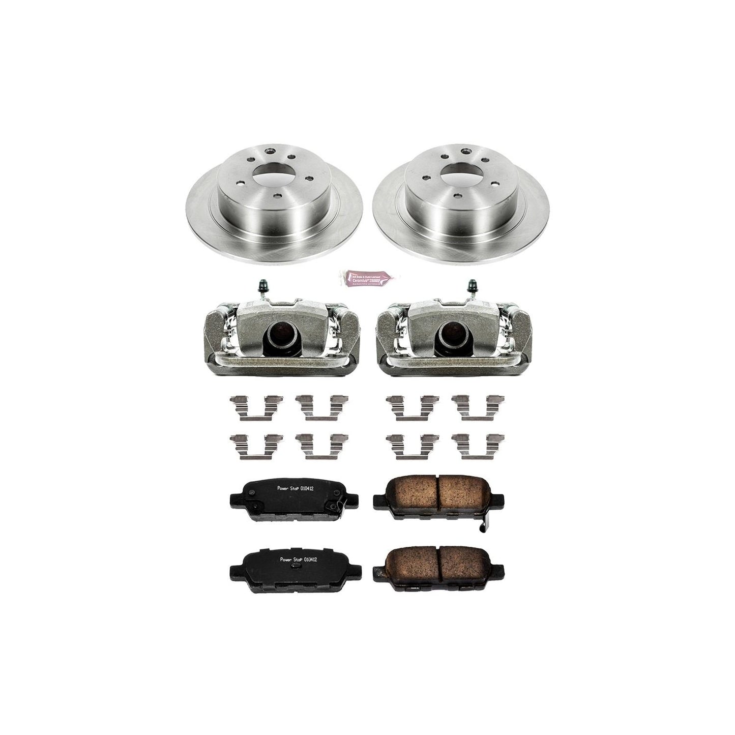 PowerStop Power Stop 10-12 Nissan Altima Rear Autospecialty Brake Kit w/Calipers KCOE098A