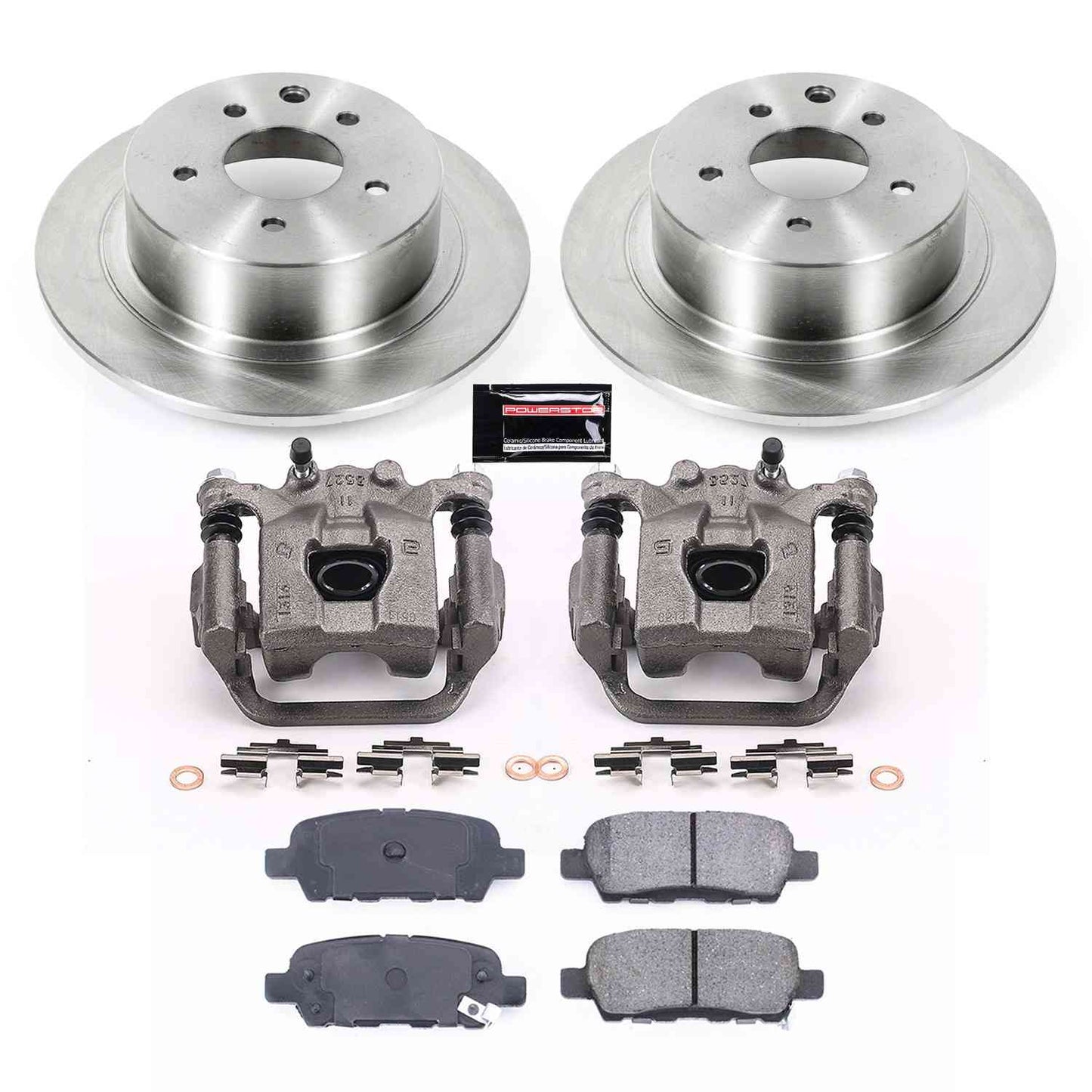 PowerStop Power Stop 07-10 Nissan Sentra Rear Autospecialty Brake Kit w/Calipers KCOE098B