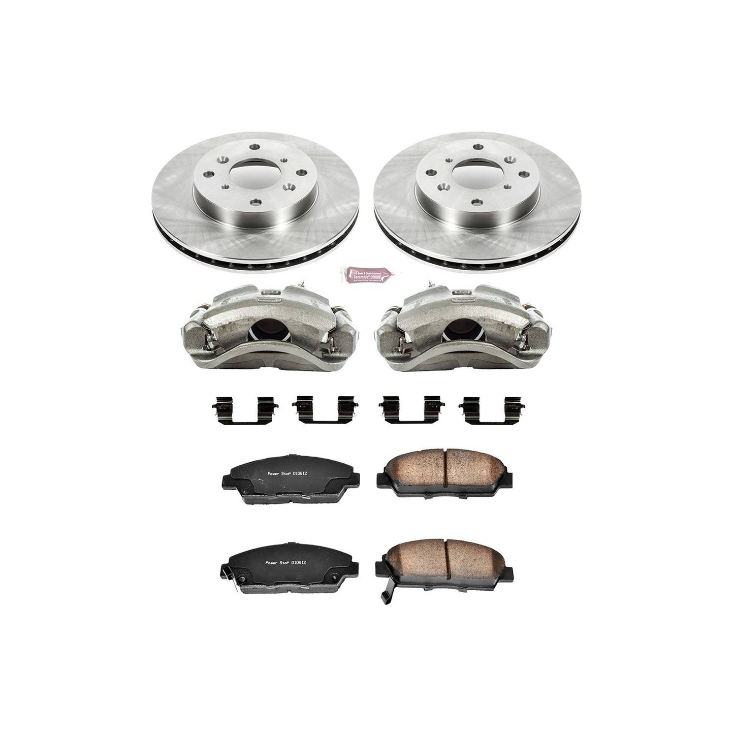 PowerStop Power Stop 92-96 Honda Prelude Front Autospecialty Brake Kit w/Calipers KCOE1033