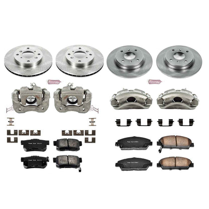 PowerStop Power Stop 92-96 Honda Prelude Autospecialty Kit w/ Calipers - Front and Rear KCOE1034