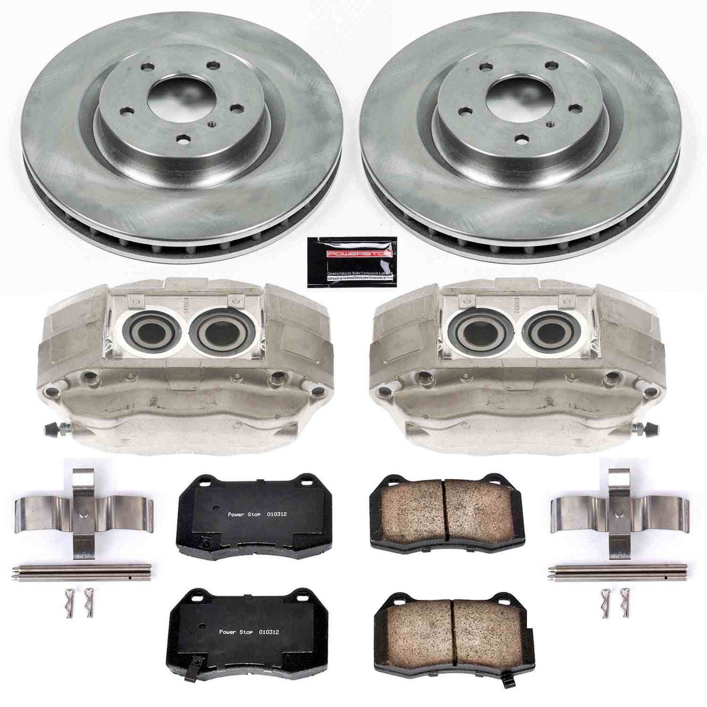 PowerStop Power Stop 03-04 Infiniti G35 Front Autospecialty Brake Kit w/Calipers KCOE104