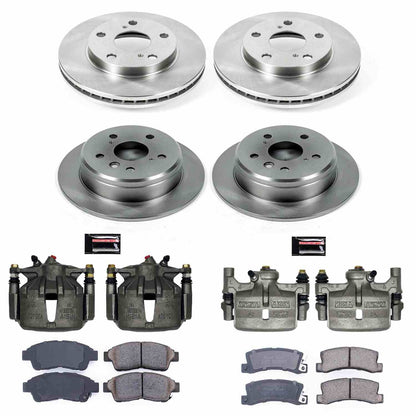 PowerStop Power Stop 92-96 Toyota Camry Autospecialty Kit w/ Calipers - Front and Rear KCOE1053
