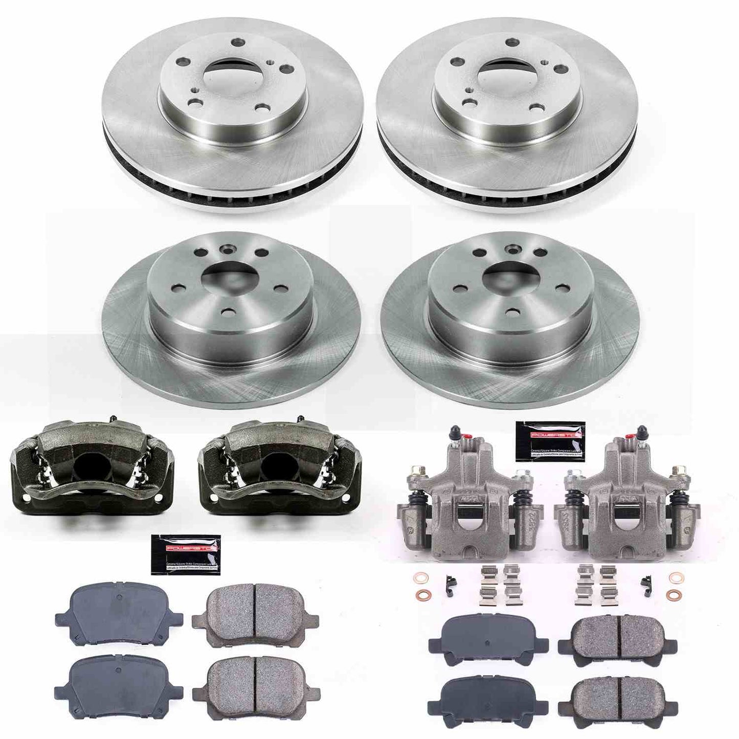 PowerStop Power Stop 00-04 Toyota Avalon Autospecialty Kit w/ Calipers - Front and Rear KCOE1063