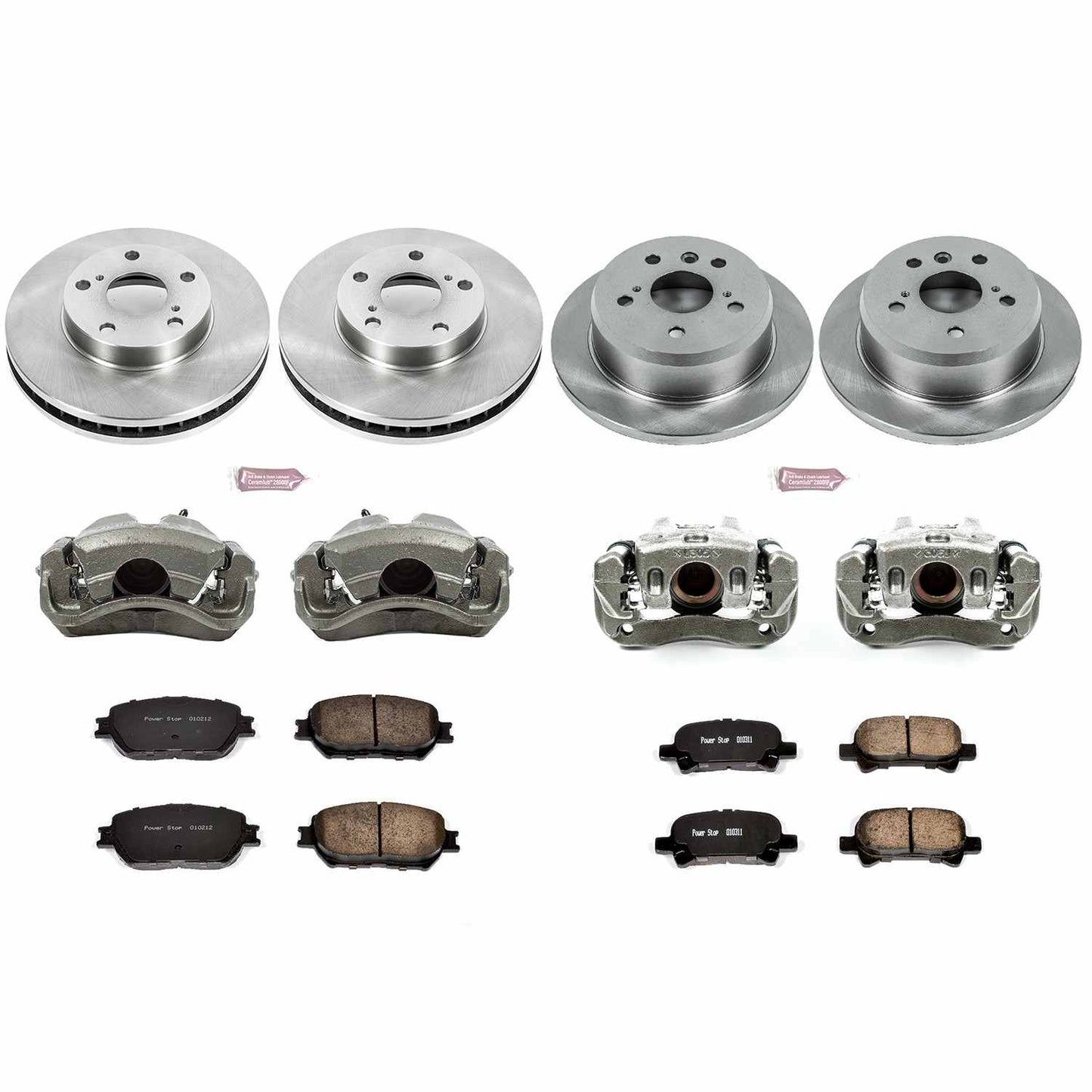PowerStop Power Stop 02-06 Toyota Camry Autospecialty Kit w/ Calipers - Front and Rear KCOE1065