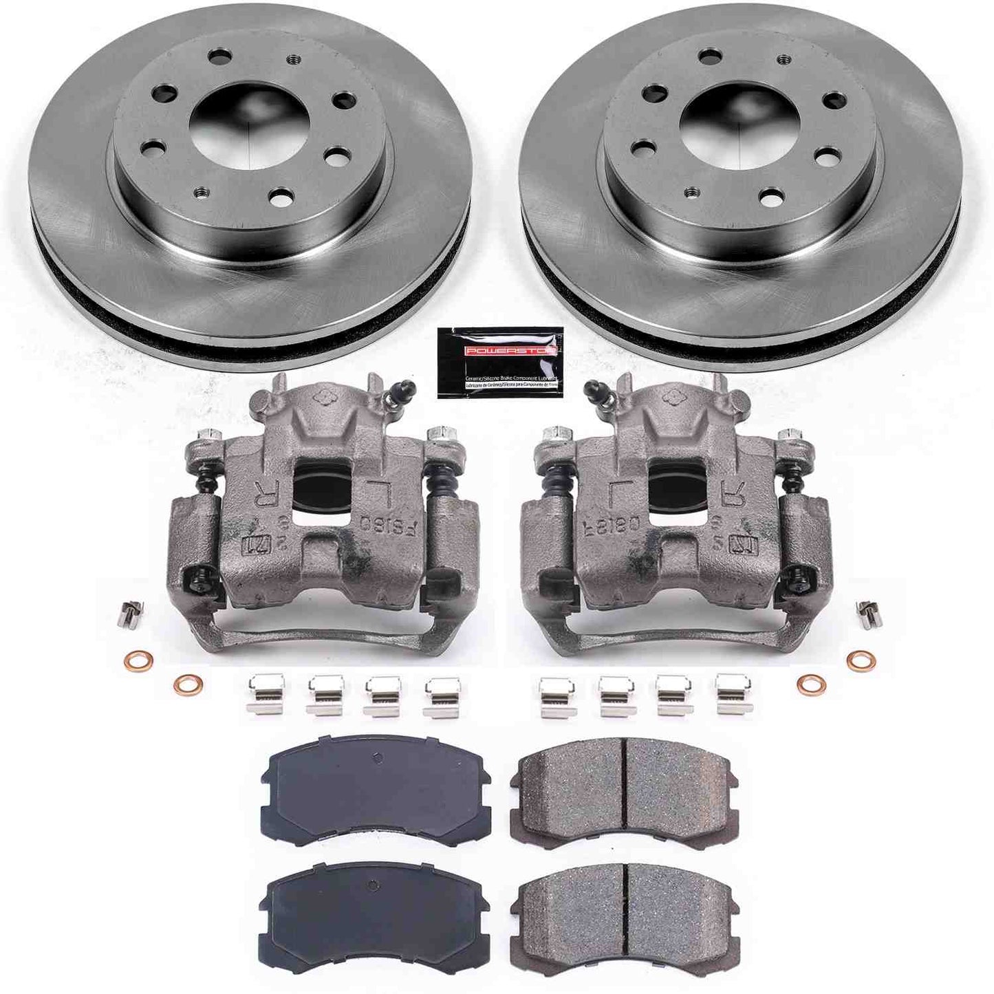 PowerStop Power Stop 02-07 Mitsubishi Lancer Front Autospecialty Brake Kit w/Calipers KCOE1092