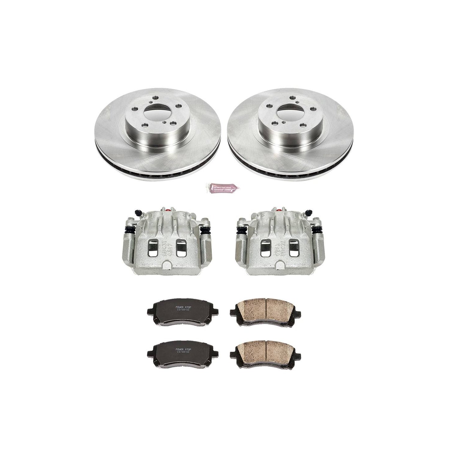 PowerStop Power Stop 98-02 Subaru Forester Front Autospecialty Brake Kit w/Calipers KCOE1120