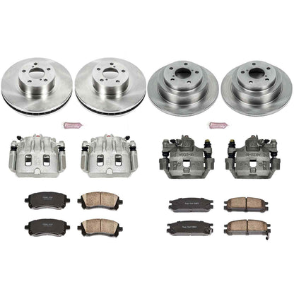 PowerStop Power Stop 1998 Subaru Impreza Autospecialty Kit w/ Calipers - Front and Rear KCOE1121