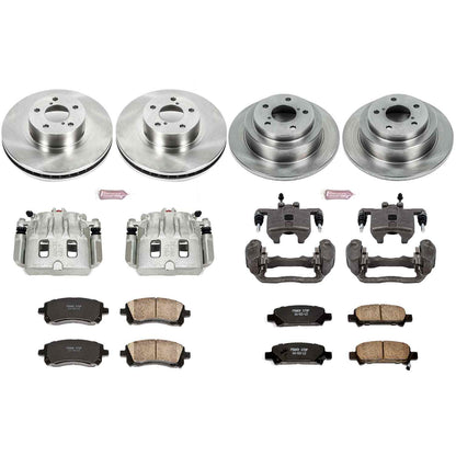 PowerStop Power Stop 98-02 Subaru Forester Autospecialty Kit w/ Calipers - Front and Rear KCOE1122