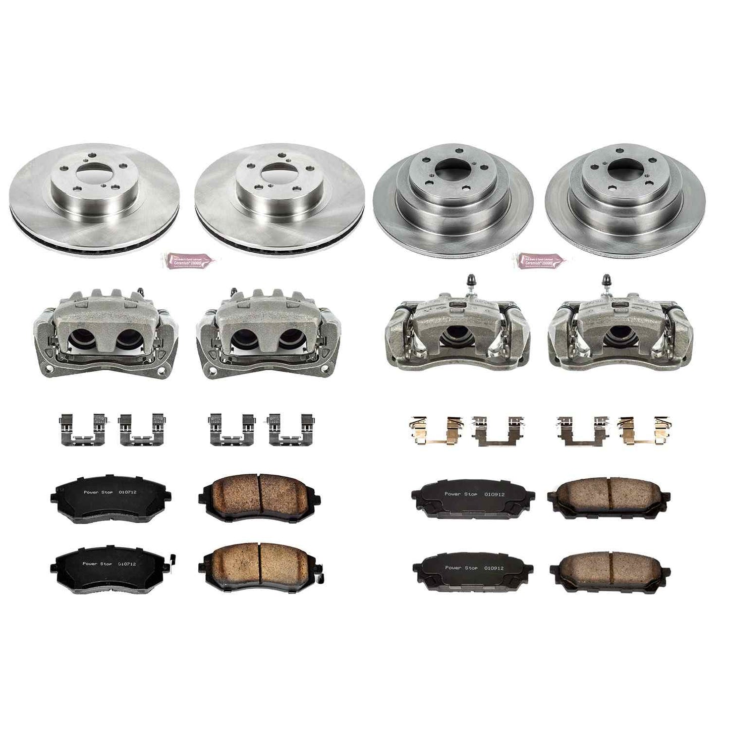 PowerStop Power Stop 05-06 Saab 9-2X Autospecialty Kit w/ Calipers - Front and Rear KCOE1127