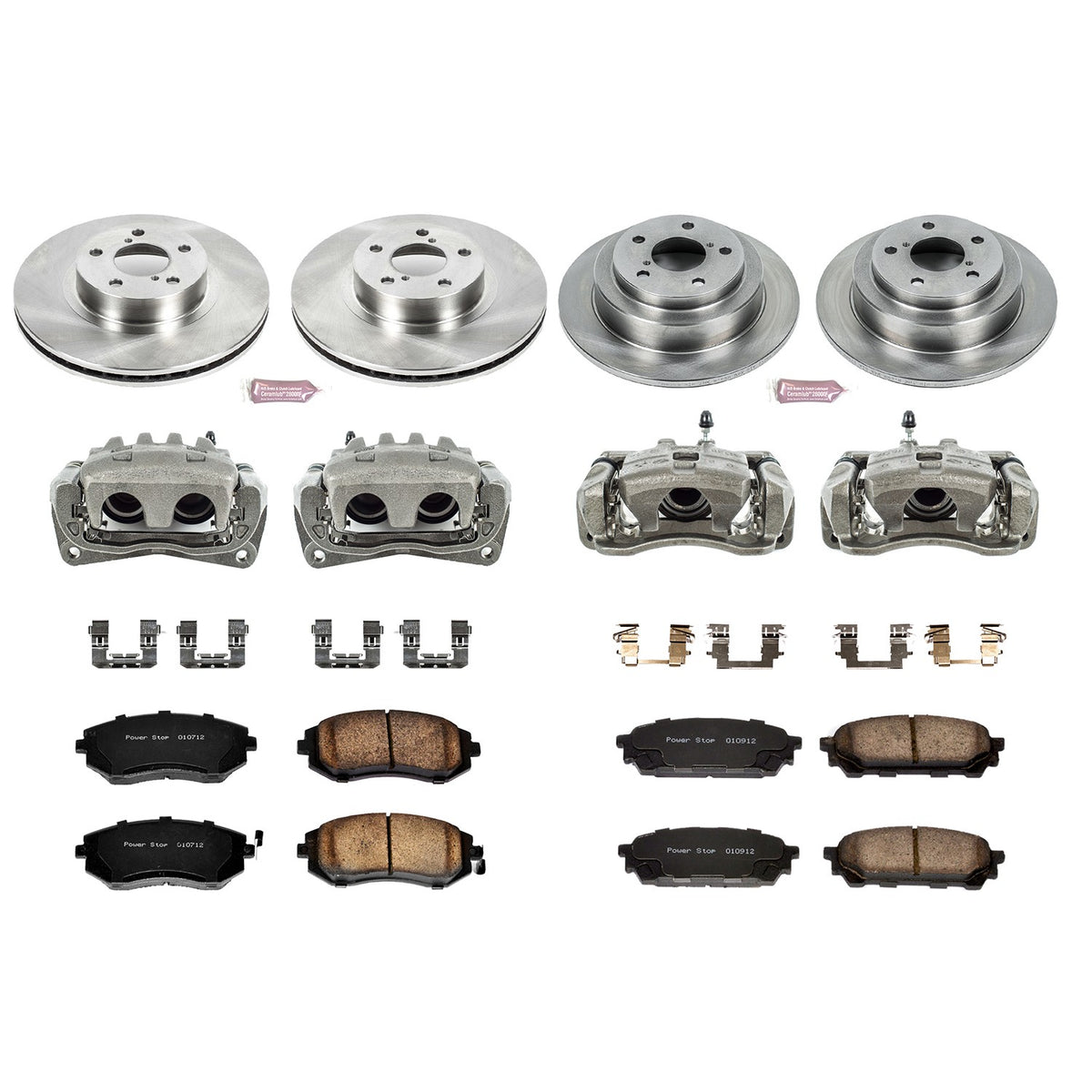 PowerStop Power Stop 05-06 Saab 9-2X Autospecialty Kit w/ Calipers - Front and Rear KCOE1127