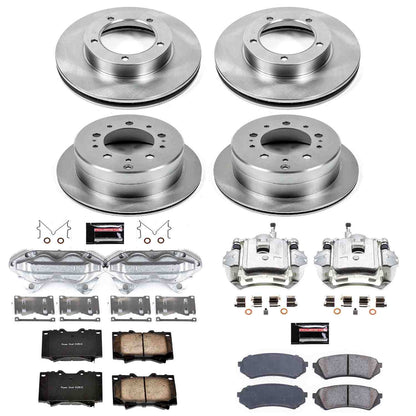 PowerStop Power Stop 98-07 Lexus LX470 Autospecialty Kit w/ Calipers - Front and Rear KCOE1133