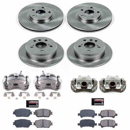 PowerStop Power Stop 02-04 Toyota Camry Autospecialty Kit w/ Calipers - Front and Rear KCOE1144