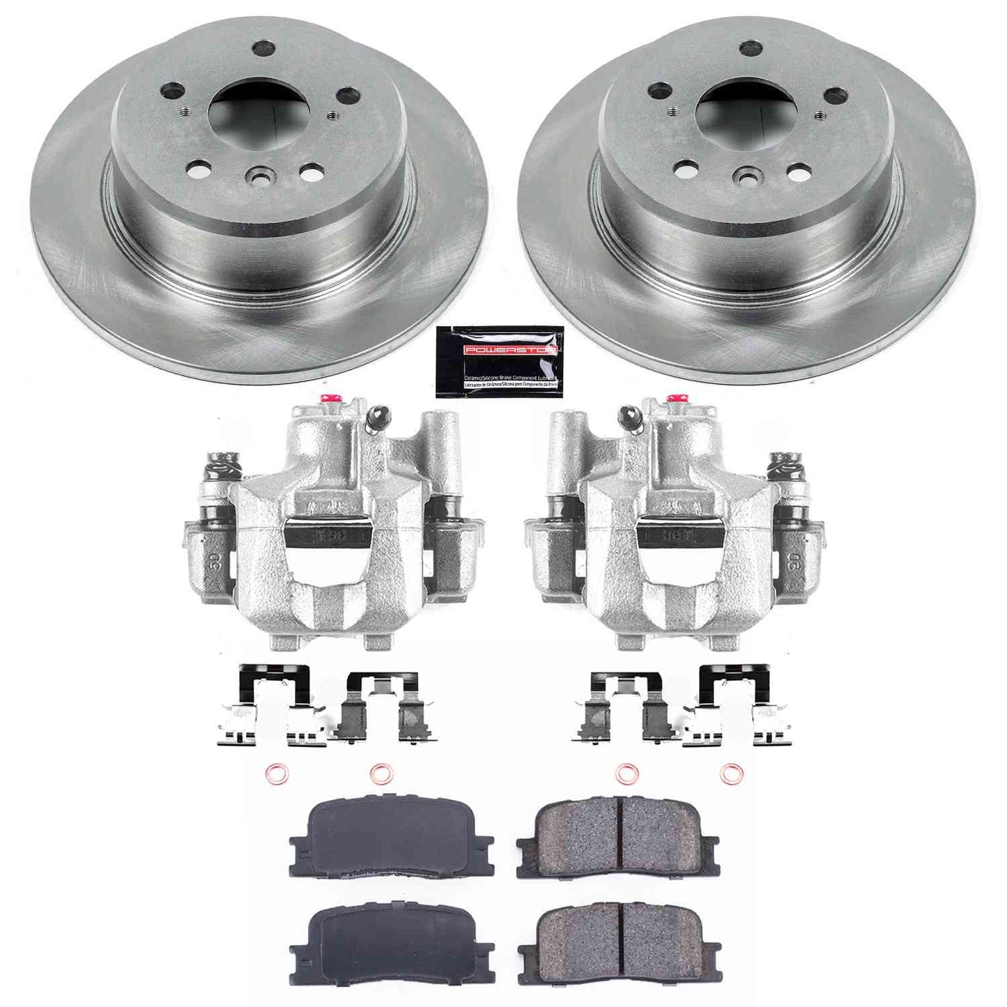PowerStop Power Stop 01-03 Toyota High Lander Rear Autospecialty Brake Kit w/Calipers KCOE1148A