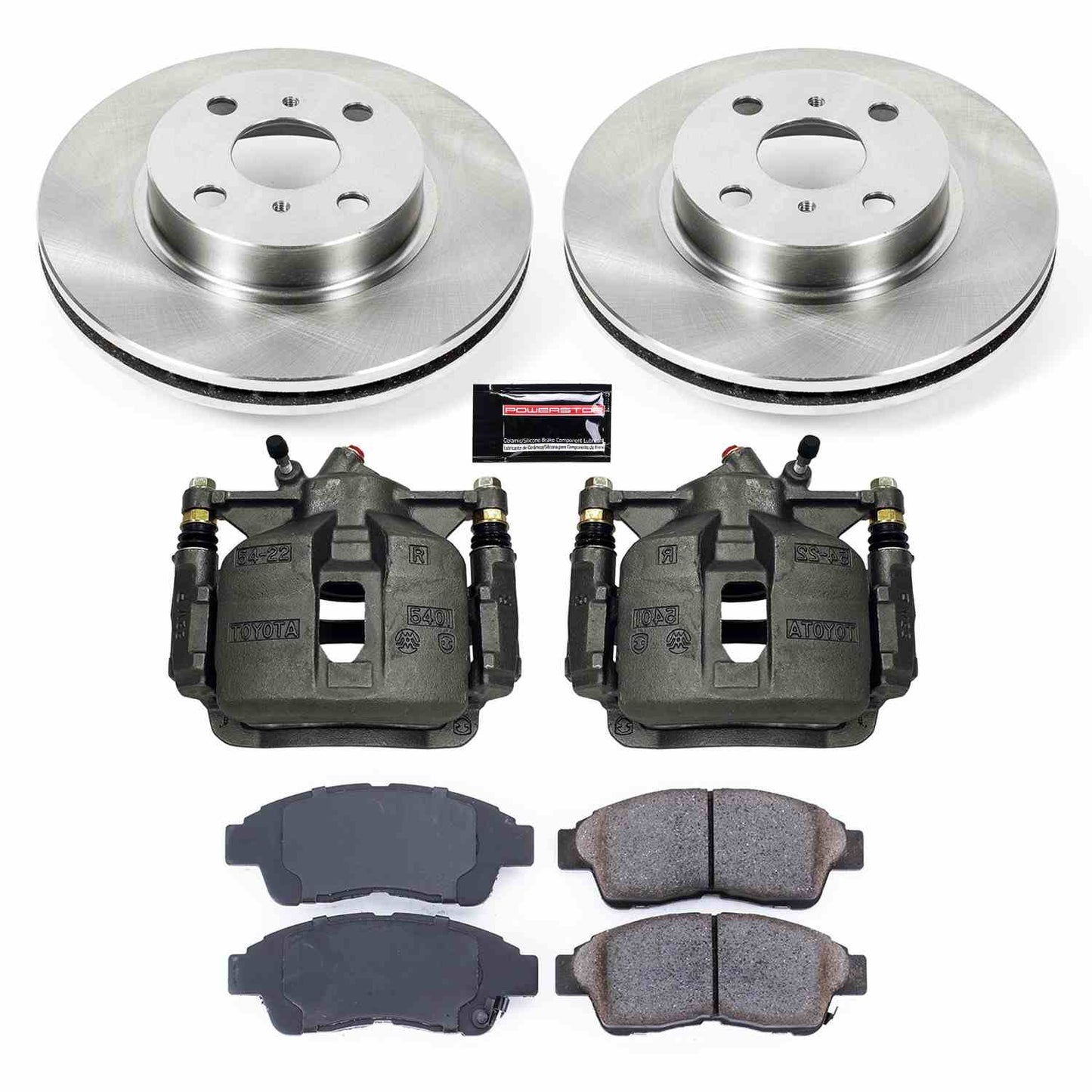 PowerStop Power Stop 93-97 Geo Prizm Front Autospecialty Brake Kit w/Calipers KCOE1151